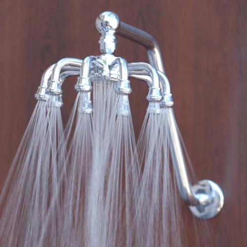 17.) Replace your current shower head with this  unique one.