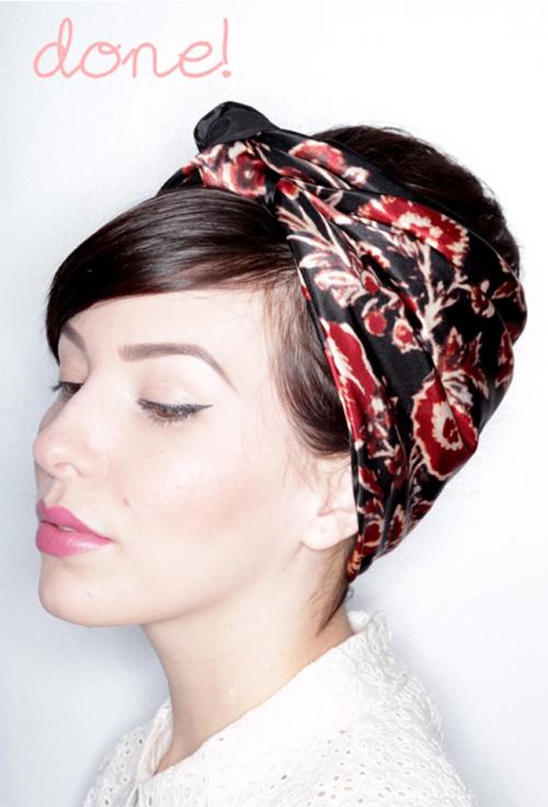 Hair Round Up - 13 Ways How to Wear a Scarf in Your Hair