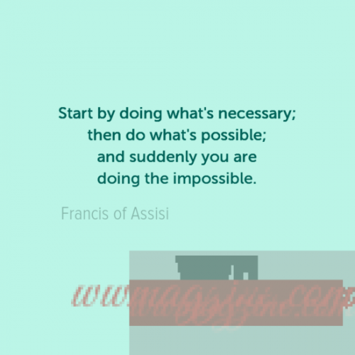 Start by doing what's necessary