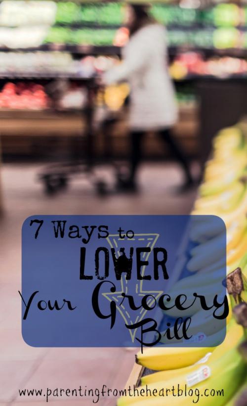 Deterimine your grocery budget, lower your grocery bill, and get what you want and need with these 7 tips