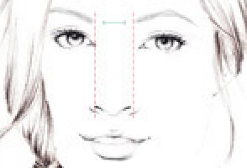 STEP 1 Look straight into the mirror. Hold a pencil vertically against one nostril. See where the pencil meets your brow? That's where your brow should start. Tweeze in the middle between there and the other brow.