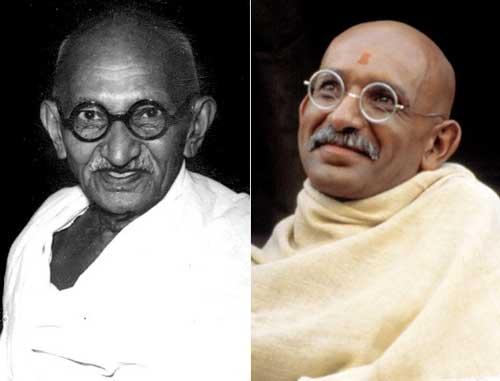   biopic lookalikes gandhi ben kingsley   