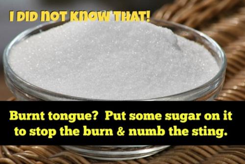 sugar cures burnt tongue