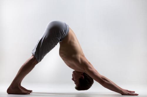 Downward-facing dog is a yoga pose for beginners