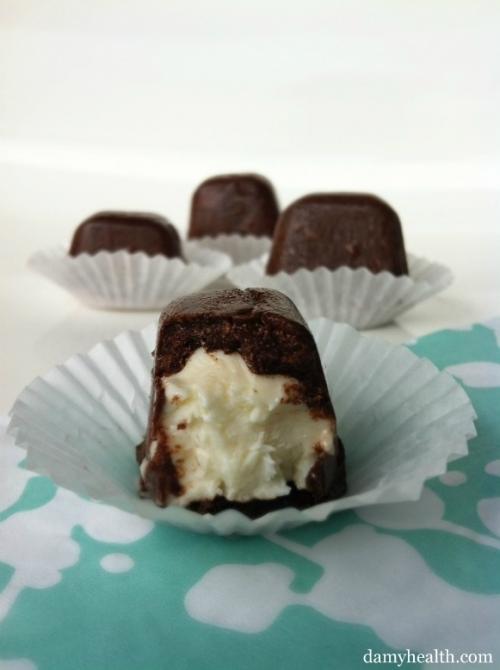 Make chocolate-covered cheesecake bites.