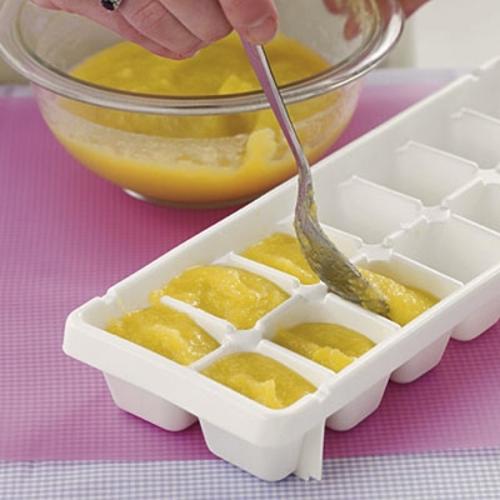 Freeze baby food for future use.